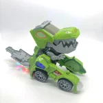 HG-882 Electric Dinosaur Deformation Car Toy Universal Light Music Toy - Image 5