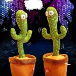 Electric Dancing Cactus Singing Holiday Gift Doll for Children with 120 English Songs - Image 4