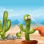 Electric Dancing Cactus Singing Holiday Gift Doll for Children with 120 English Songs - Image 5