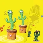 Electric Dancing Cactus Singing Holiday Gift Doll for Children with 120 English Songs - Image 6