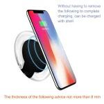 15W Safety Wireless and Limitless QI-standard Wireless Charger Fast Charging Charger with Micro USB Cable, Black+White, White - Image 9