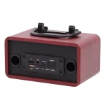 FT-4002 Wooden Wireless Bluetooth Portable Retro Subwoofer Speakers, Support TF card & USB MP3 Playback, Black Wood Grain, Yellow Wood Grain, Red Wood Grain - Image 2