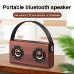 D10 Bluetooth 4.2 Portable Wooden Handheld Bluetooth Speaker, D10(Red Wood Texture), D10(Bamboo Texture) - Image 11