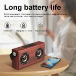 D10 Bluetooth 4.2 Portable Wooden Handheld Bluetooth Speaker, D10(Red Wood Texture), D10(Bamboo Texture) - Image 5