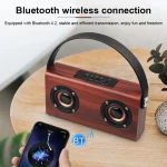 D10 Bluetooth 4.2 Portable Wooden Handheld Bluetooth Speaker, D10(Red Wood Texture), D10(Bamboo Texture) - Image 7