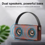 D10 Bluetooth 4.2 Portable Wooden Handheld Bluetooth Speaker, D10(Red Wood Texture), D10(Bamboo Texture) - Image 10