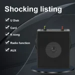 K10 10W Bluetooth 5.0 Portable Handheld Square Dance Bluetooth Speaker, K10(Red), K10(Black) - Image 7