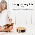 Q1A Bluetooth 4.2 Mini Wooden Double Horns Bluetooth Speaker, Q1A(Yellow Wood Texture), Q1A(Walnut Texture) - Image 11