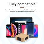 Q1A Bluetooth 4.2 Mini Wooden Double Horns Bluetooth Speaker, Q1A(Yellow Wood Texture), Q1A(Walnut Texture) - Image 12