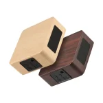 Q1A Bluetooth 4.2 Mini Wooden Double Horns Bluetooth Speaker, Q1A(Yellow Wood Texture), Q1A(Walnut Texture) - Image 3
