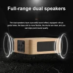 Q1A Bluetooth 4.2 Mini Wooden Double Horns Bluetooth Speaker, Q1A(Yellow Wood Texture), Q1A(Walnut Texture) - Image 6