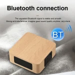 Q1A Bluetooth 4.2 Mini Wooden Double Horns Bluetooth Speaker, Q1A(Yellow Wood Texture), Q1A(Walnut Texture) - Image 9