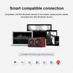 W7 Bluetooth 4.2 Wooden Double Horns Bluetooth Speaker, W7(Red Wood Texture), W7(Light Yellow Wood Texture) - Image 11