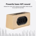 W7 Bluetooth 4.2 Wooden Double Horns Bluetooth Speaker, W7(Red Wood Texture), W7(Light Yellow Wood Texture) - Image 5