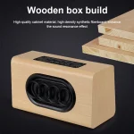 W7 Bluetooth 4.2 Wooden Double Horns Bluetooth Speaker, W7(Red Wood Texture), W7(Light Yellow Wood Texture) - Image 9