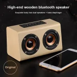 W7 Bluetooth 4.2 Wooden Double Horns Bluetooth Speaker, W7(Red Wood Texture), W7(Light Yellow Wood Texture) - Image 10