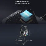 Remax RM-810 Wargod Series Intelligent Noise Reduction Gaming Headphone with Mic - Image 6