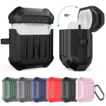 Wireless Earphones Shockproof Carbon Fiber Luggage TPU Protective Case, For AirPods 1/2, For AirPods Pro - Image 6