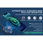 Mriowiz M-2001W 15W Desktop MagSafe Magnetic Wireless Charger , with USB + USB-C / Type-C Data Cable & Holder - Image 6