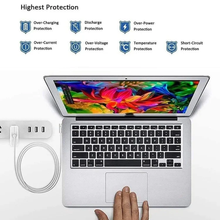 EDA001525702_B5.webp A1435 60W 16.5V 3.65A 5 Pin MagSafe 2 Power Adapter for MacBook, Cable Length: 1.6m,, 60W EU Plug, 60W UK Plug, 60W AU Plug - Image 6