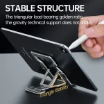 R-JUST HZ06 Universal Foldable Magnetic Flakes Aluminum Alloy Mobile Phones / Tablets Holder - Image 4