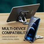 R-JUST HZ06 Universal Foldable Magnetic Flakes Aluminum Alloy Mobile Phones / Tablets Holder - Image 6