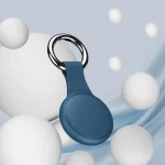 Anti-scratch Shockproof Silicone Protective Cover Case with Keychain Hook Loop For AirTag, Round Shape, Cat Ear - Image 4