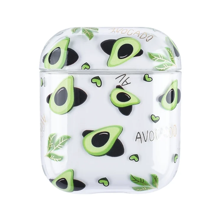Bronzing Fruit Pattern PC Earphone Hard Protective Case, For AirPods 1 / 2