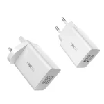 WK WP-U56 2A Dual USB Fast Charging Travel Charger Power Adapter,, UK Plug, EU Plug - Image 2