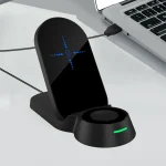 H22 3 In 1 Multi-function Foldable Smart Wireless Charger for Smart Phones & iWatches & AirPods