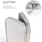 SM03 Multifunctional Digital Accessories Storage Bag with Lanyard, 19x11x3.5cm(Navy Blue), 19x11x3.5cm(Gray), 19x11x3.5cm(Pink), 19x11x3.5cm(Black) - Image 8