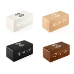 KD8801 5W Wooden Creative Wireless Charger LED Mirror Digital Display Sub-alarm Clock, Regular Style - Image 2