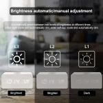 KD8801 5W Wooden Creative Wireless Charger LED Mirror Digital Display Sub-alarm Clock, Regular Style - Image 8