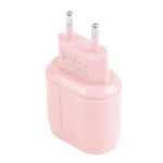 13-22 2.1A Dual USB Macarons Travel Charger,, EU Plug - Image 3