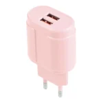 13-22 2.1A Dual USB Macarons Travel Charger,, EU Plug - Image 4