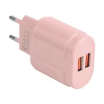 13-22 2.1A Dual USB Macarons Travel Charger,, EU Plug - Image 5