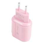 13-222 QC3.0 USB + 2.1A Dual USB Ports Macarons Travel Charger,, EU Plug - Image 3
