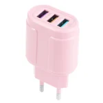 13-222 QC3.0 USB + 2.1A Dual USB Ports Macarons Travel Charger,, EU Plug - Image 4