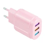 13-222 QC3.0 USB + 2.1A Dual USB Ports Macarons Travel Charger,, EU Plug - Image 5