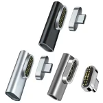 100W USB-C / Type-C Female to 20 Pin Magnetic USB-C / Type-C Male Elbow Adapter - Image 2