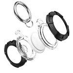 2 in 1 Rugged Anti-scratch Shockproof Carbon Fiber PC Protective Cover Case with Keychain Hook Loop, For AirTag - Image 3