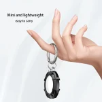 2 in 1 Rugged Anti-scratch Shockproof Carbon Fiber PC Protective Cover Case with Keychain Hook Loop, For AirTag - Image 5