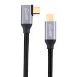 USB-C / Type-C Male to USB-C / Type-C Elbow Transmission Data Cable, 0.5m, 1m, 1.5m, 2m, 3m