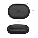 KZ Portable PU Leather Oval Data Cable Charger Earphone Storage Box, Oval - Image 2