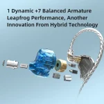 KZ ZAX 16-unit Ring Iron Sport Gaming In-ear Wired Earphone,, ZAX Standard Version(Silver), ZAX Standard Version(Black), ZAX Mic Version(Silver), ZAX Mic Version(Black) - Image 2