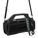 New Rixing NR-6011M Bluetooth 5.0 Portable Outdoor Karaoke Wireless Bluetooth Speaker with Microphone & Shoulder Strap, NR-6011M(Black), NR-6011M(Red), NR-6011M(Blue), NR-6011M(Green)