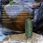 NewRixing NR-3025 TWS Outdoor Portable Splashproof Bluetooth Speaker with Flashlight Function - Image 3