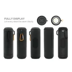 NewRixing NR-4016A TWS Outdoor Splashproof Bluetooth Speaker with Carabiner Handle & SOS Flashlight - Image 4