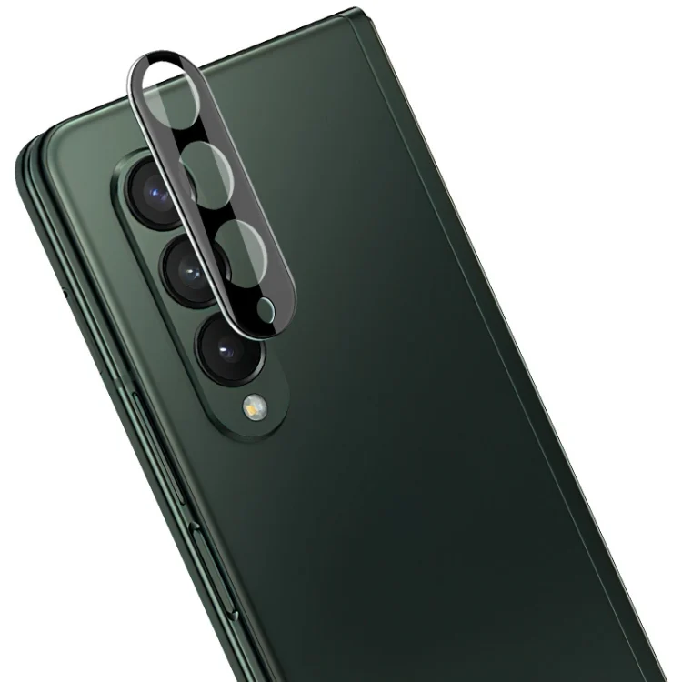 IMAK Integrated Rear Camera Lens Tempered Glass Film with Lens Cap Black Version, For Samsung Galaxy Z Fold3 5G