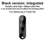 IMAK Integrated Rear Camera Lens Tempered Glass Film with Lens Cap Black Version, For Samsung Galaxy Z Fold3 5G - Image 3